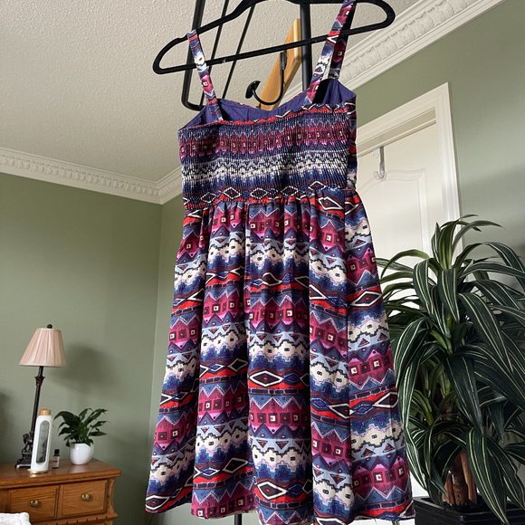 dELiA*s Tribal Pattern Flare Dress - Picture 2 of 3